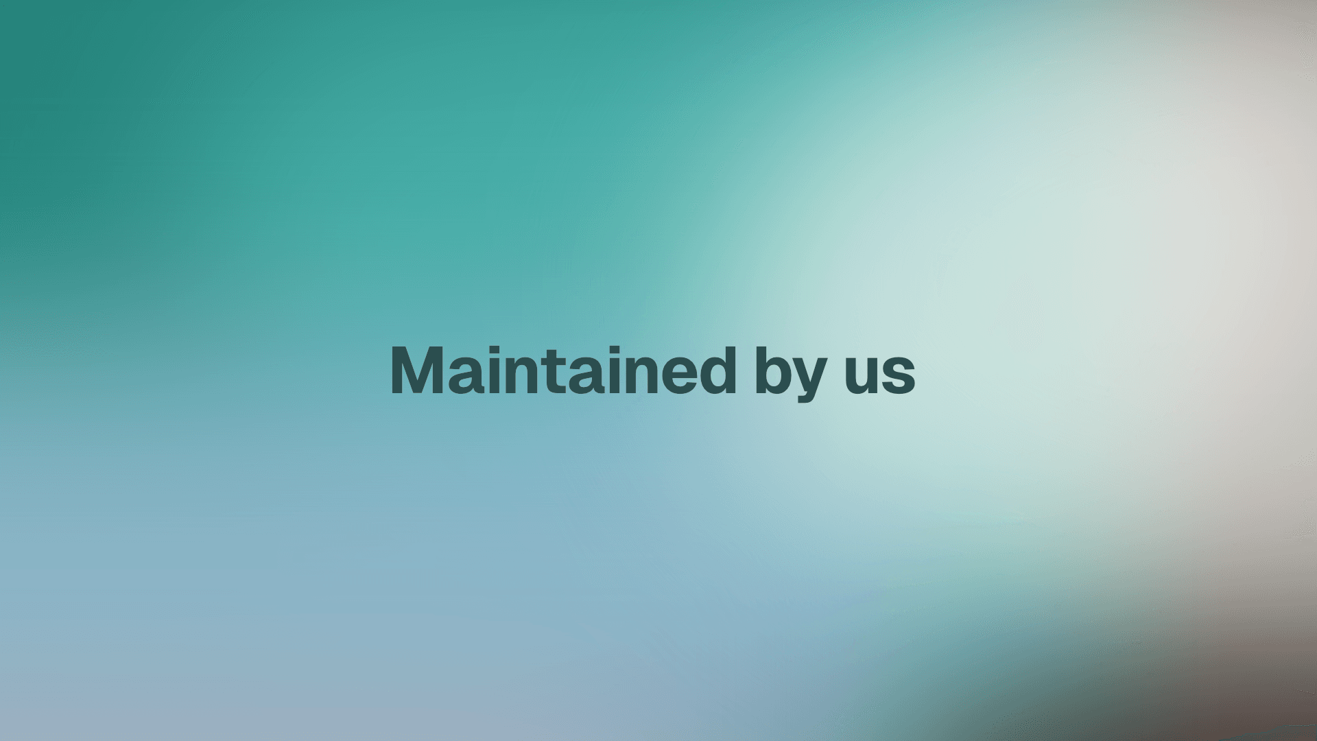 Maintained by us preview